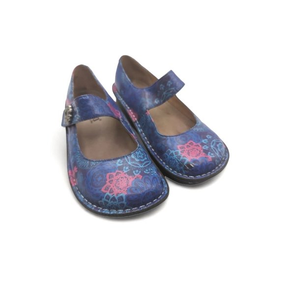 Alegria PG Lite Paloma 217 Kaleidoscope Mary Jane Leather Clogs Size EU 35 US 5 - Picture 1 of 8
